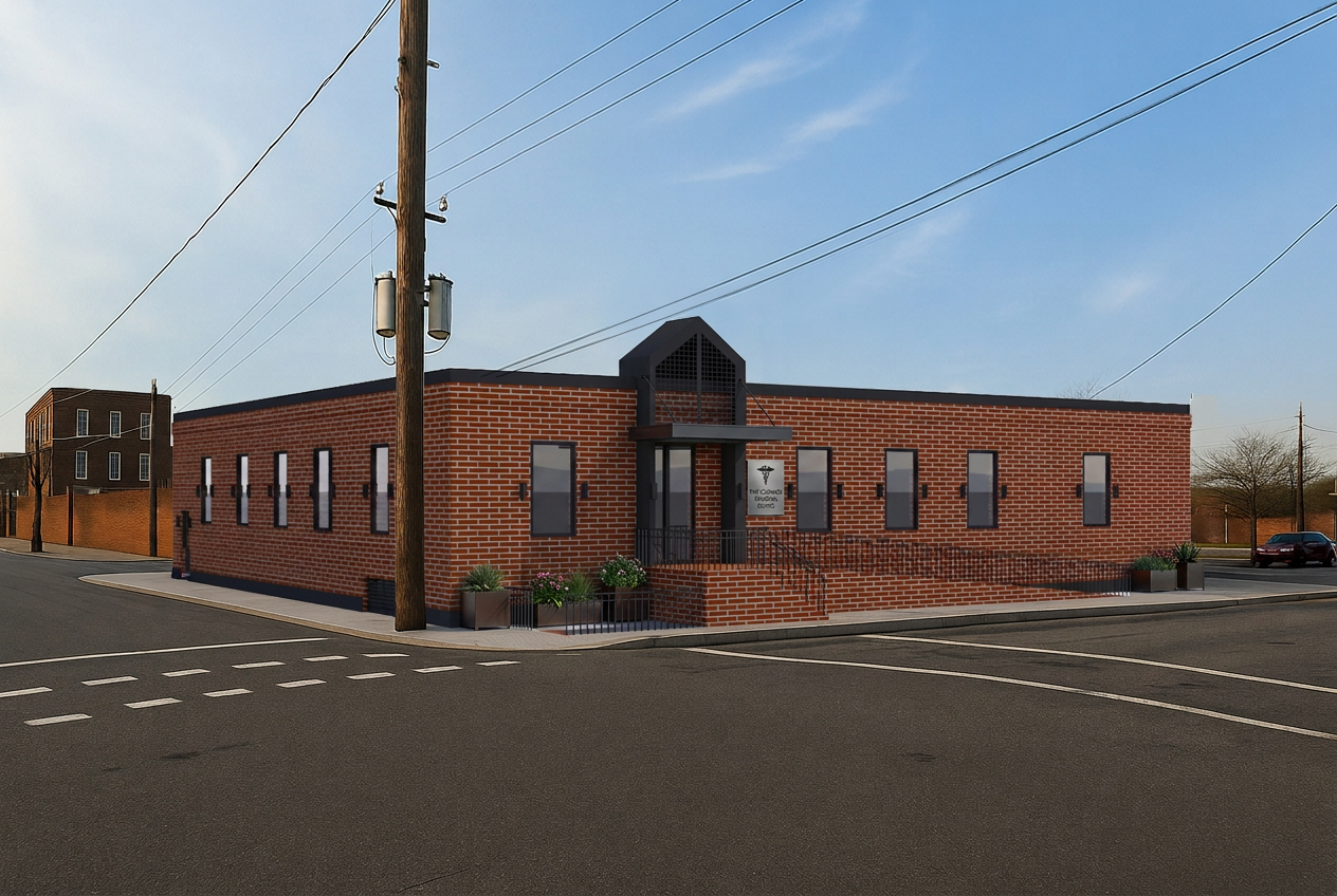 Imagined view from the street — Medical & dental suite at 256 E. Cawson St